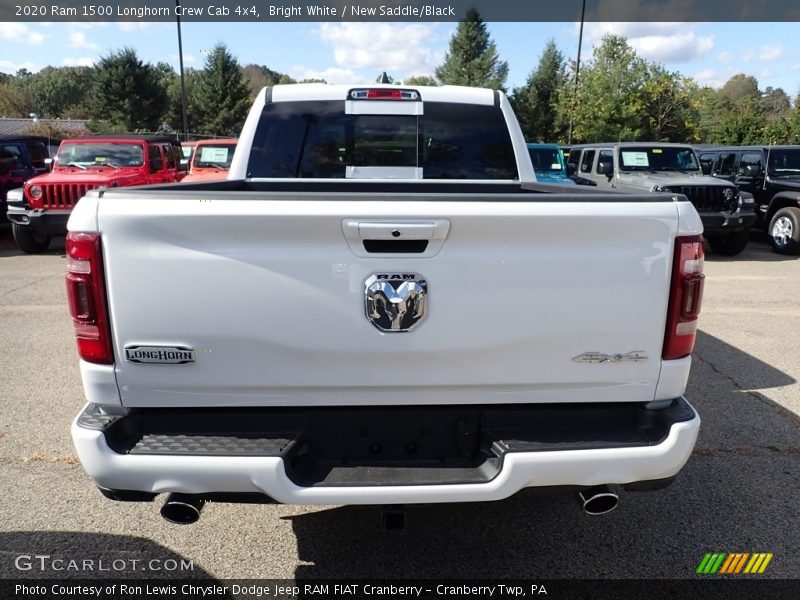 Bright White / New Saddle/Black 2020 Ram 1500 Longhorn Crew Cab 4x4