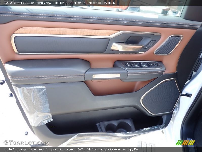 Bright White / New Saddle/Black 2020 Ram 1500 Longhorn Crew Cab 4x4