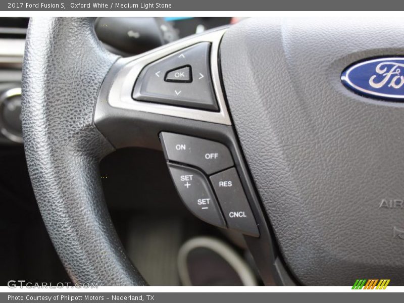 Oxford White / Medium Light Stone 2017 Ford Fusion S