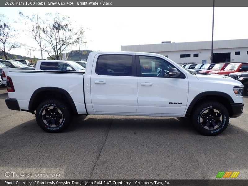 Bright White / Black 2020 Ram 1500 Rebel Crew Cab 4x4