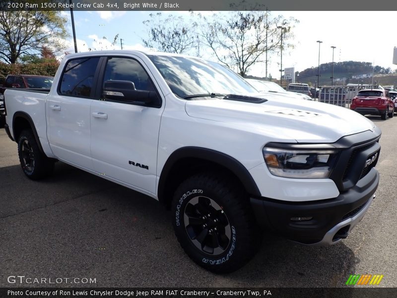 Bright White / Black 2020 Ram 1500 Rebel Crew Cab 4x4