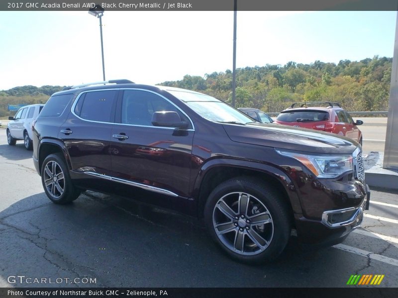 Black Cherry Metallic / Jet Black 2017 GMC Acadia Denali AWD