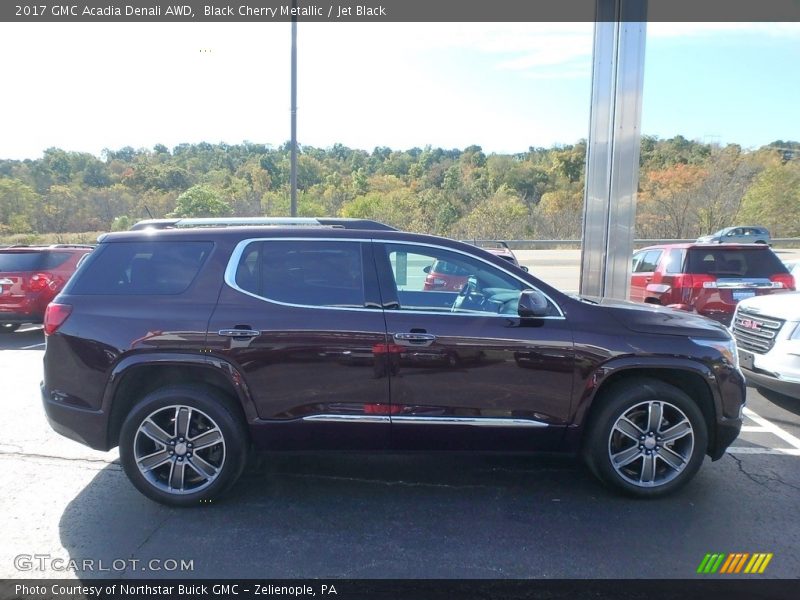 Black Cherry Metallic / Jet Black 2017 GMC Acadia Denali AWD