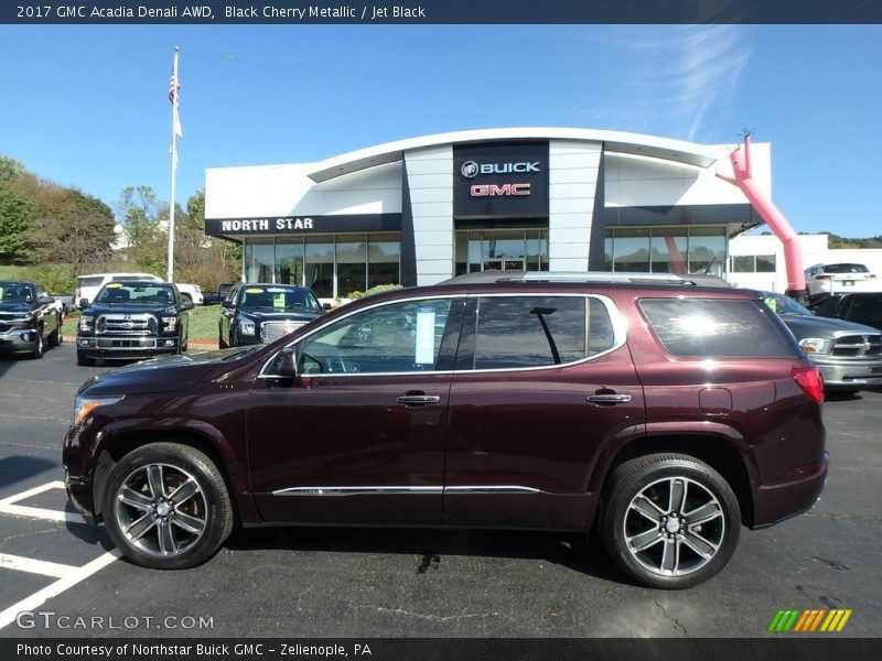 Black Cherry Metallic / Jet Black 2017 GMC Acadia Denali AWD