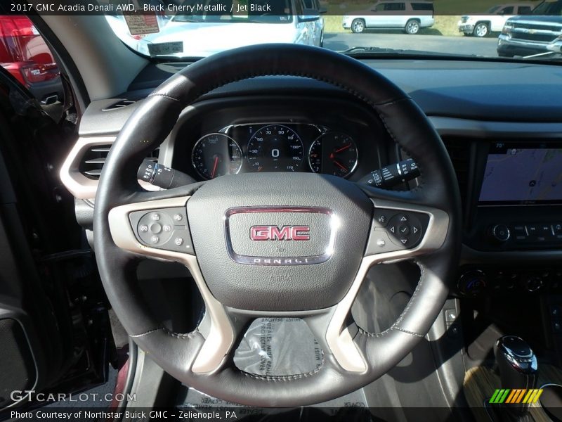 Black Cherry Metallic / Jet Black 2017 GMC Acadia Denali AWD