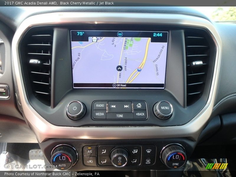 Black Cherry Metallic / Jet Black 2017 GMC Acadia Denali AWD