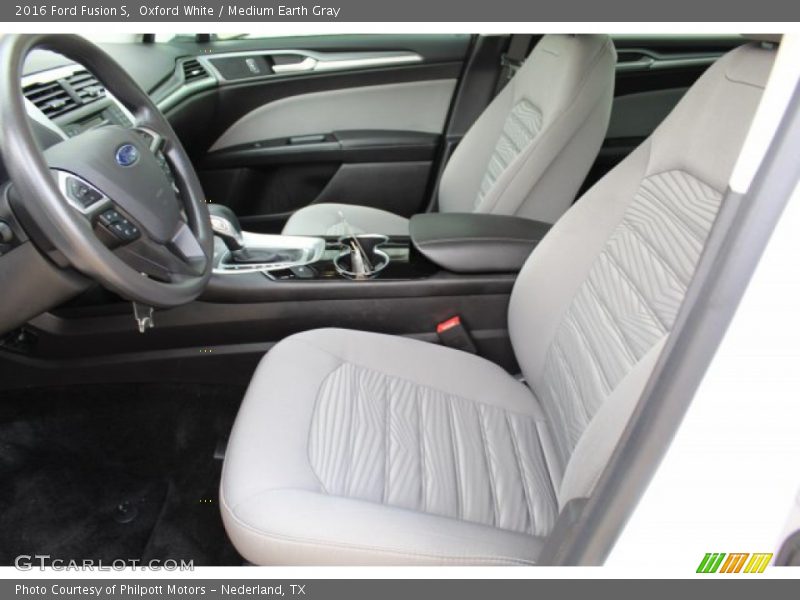 Oxford White / Medium Earth Gray 2016 Ford Fusion S