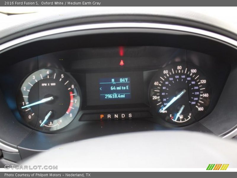 Oxford White / Medium Earth Gray 2016 Ford Fusion S