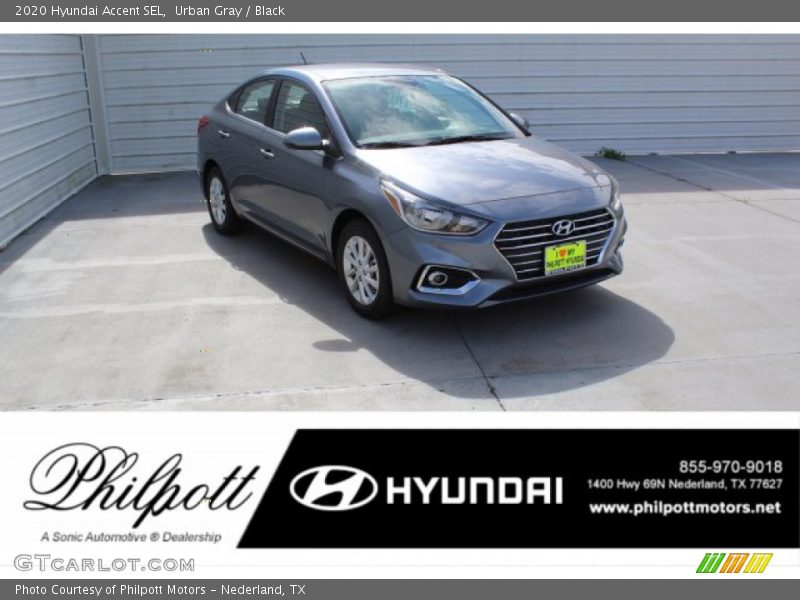 Urban Gray / Black 2020 Hyundai Accent SEL