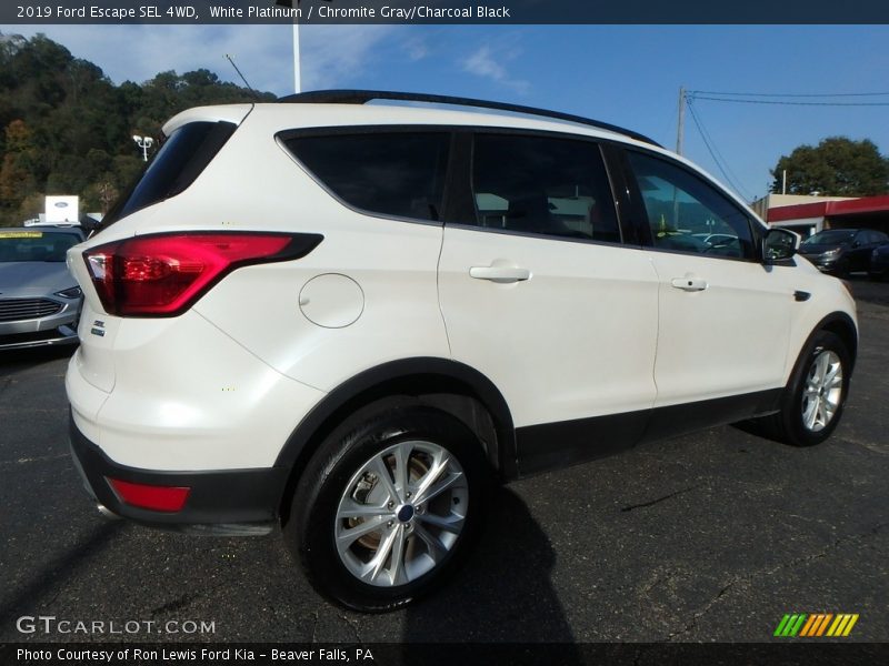 White Platinum / Chromite Gray/Charcoal Black 2019 Ford Escape SEL 4WD