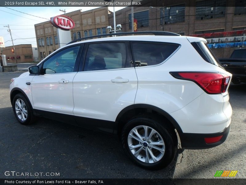 White Platinum / Chromite Gray/Charcoal Black 2019 Ford Escape SEL 4WD