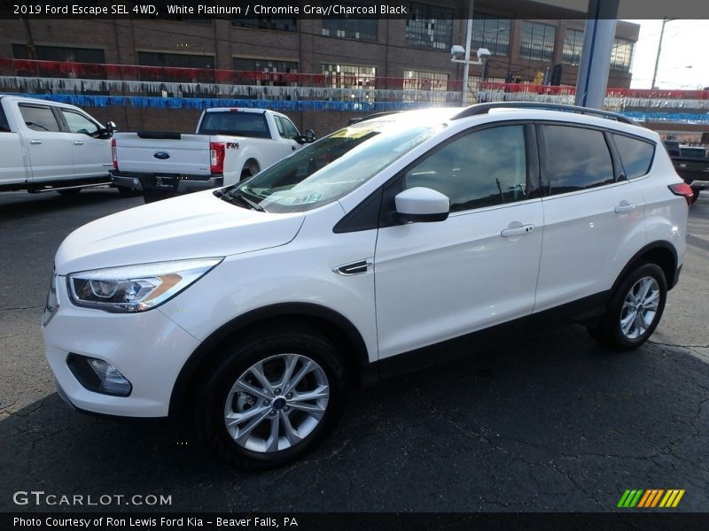 White Platinum / Chromite Gray/Charcoal Black 2019 Ford Escape SEL 4WD