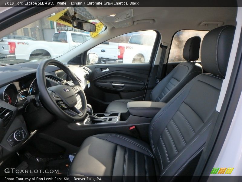 White Platinum / Chromite Gray/Charcoal Black 2019 Ford Escape SEL 4WD