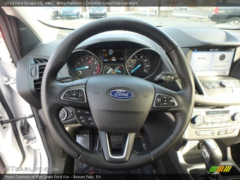 White Platinum / Chromite Gray/Charcoal Black 2019 Ford Escape SEL 4WD