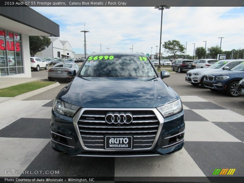 Galaxy Blue Metallic / Rock Gray 2019 Audi Q7 55 Prestige quattro