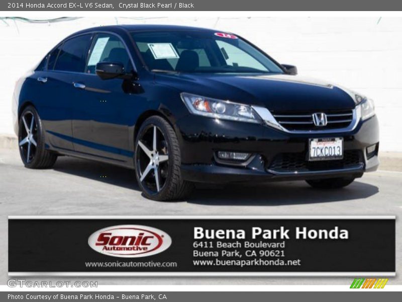 Crystal Black Pearl / Black 2014 Honda Accord EX-L V6 Sedan