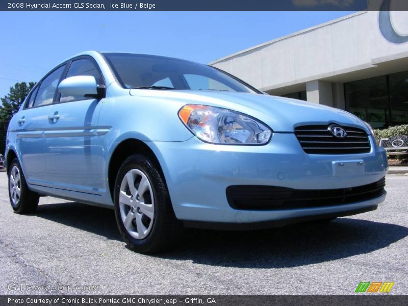 Ice Blue / Beige 2008 Hyundai Accent GLS Sedan