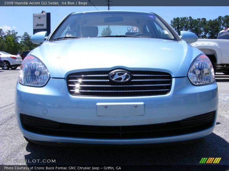 Ice Blue / Beige 2008 Hyundai Accent GLS Sedan