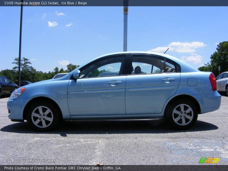 Ice Blue / Beige 2008 Hyundai Accent GLS Sedan