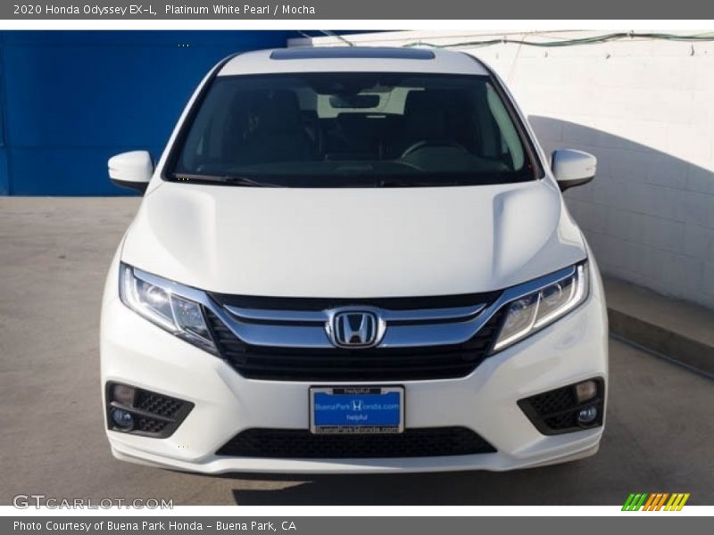 Platinum White Pearl / Mocha 2020 Honda Odyssey EX-L