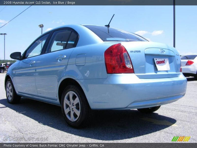 Ice Blue / Beige 2008 Hyundai Accent GLS Sedan