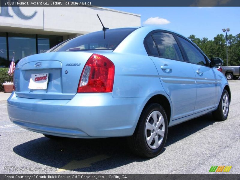 Ice Blue / Beige 2008 Hyundai Accent GLS Sedan