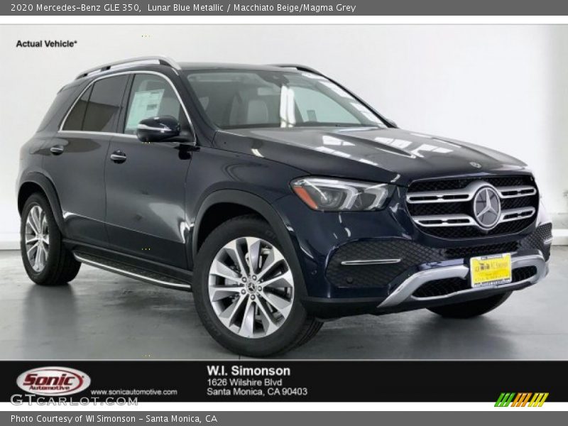 Lunar Blue Metallic / Macchiato Beige/Magma Grey 2020 Mercedes-Benz GLE 350
