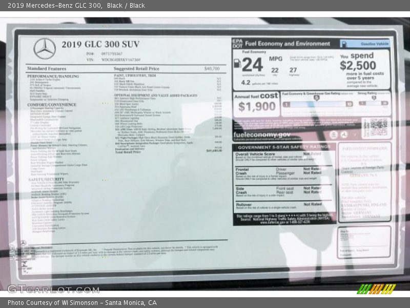 Black / Black 2019 Mercedes-Benz GLC 300