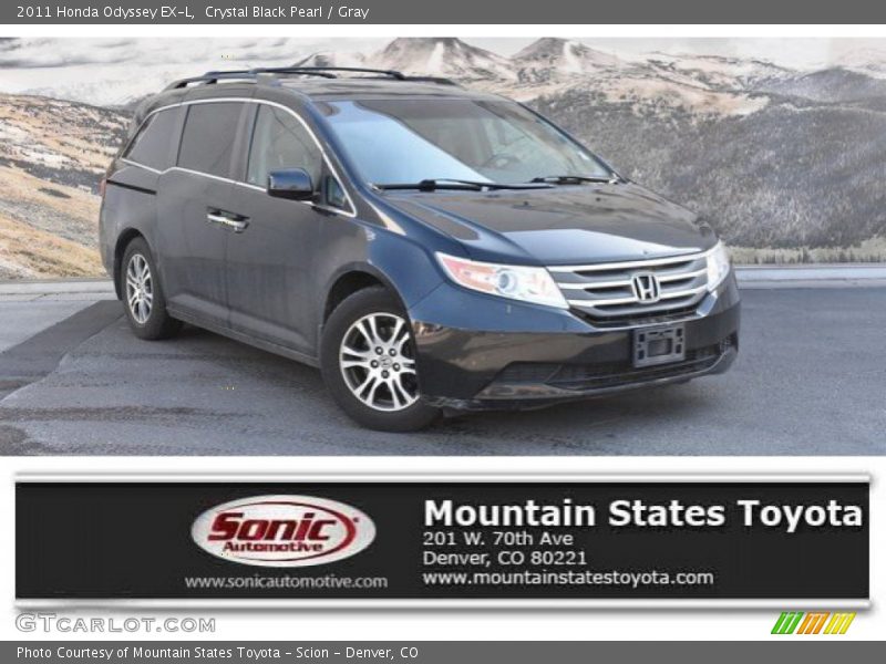 Crystal Black Pearl / Gray 2011 Honda Odyssey EX-L