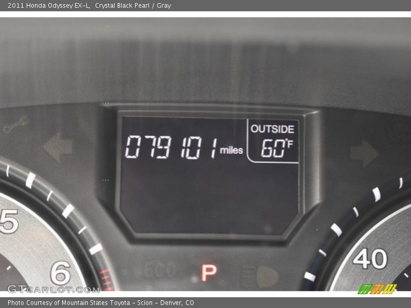 Crystal Black Pearl / Gray 2011 Honda Odyssey EX-L