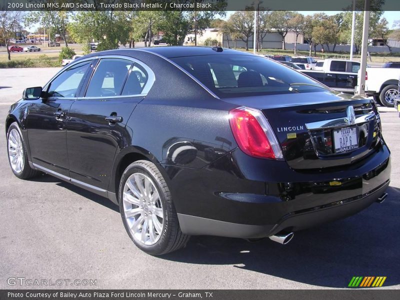 Tuxedo Black Metallic / Charcoal Black 2009 Lincoln MKS AWD Sedan