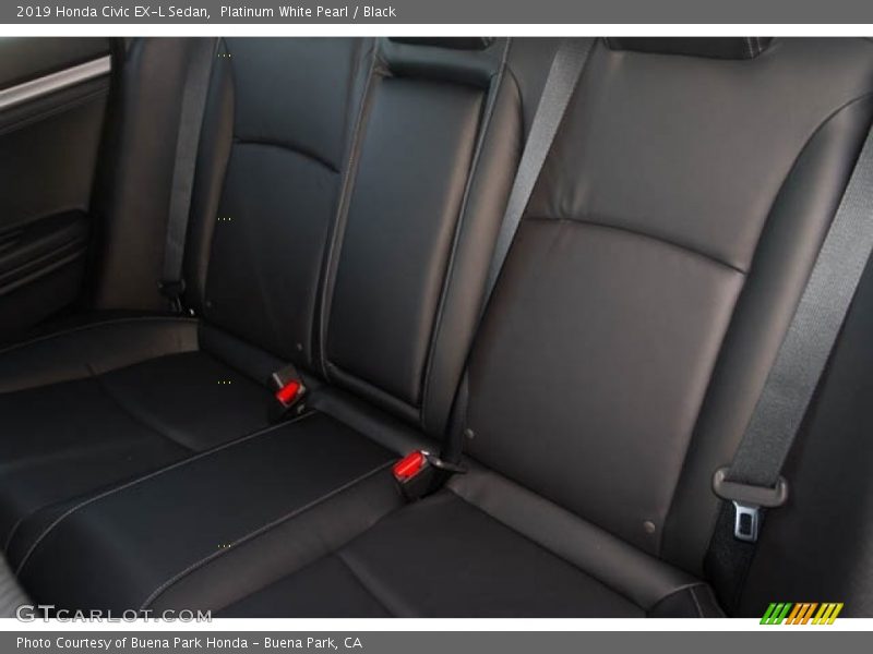 Platinum White Pearl / Black 2019 Honda Civic EX-L Sedan