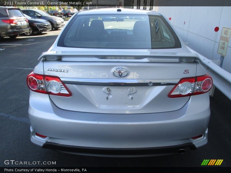 Classic Silver Metallic / Ash 2011 Toyota Corolla LE