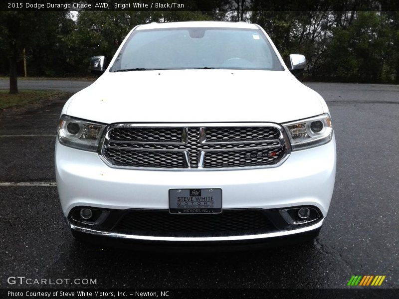 Bright White / Black/Tan 2015 Dodge Durango Citadel AWD