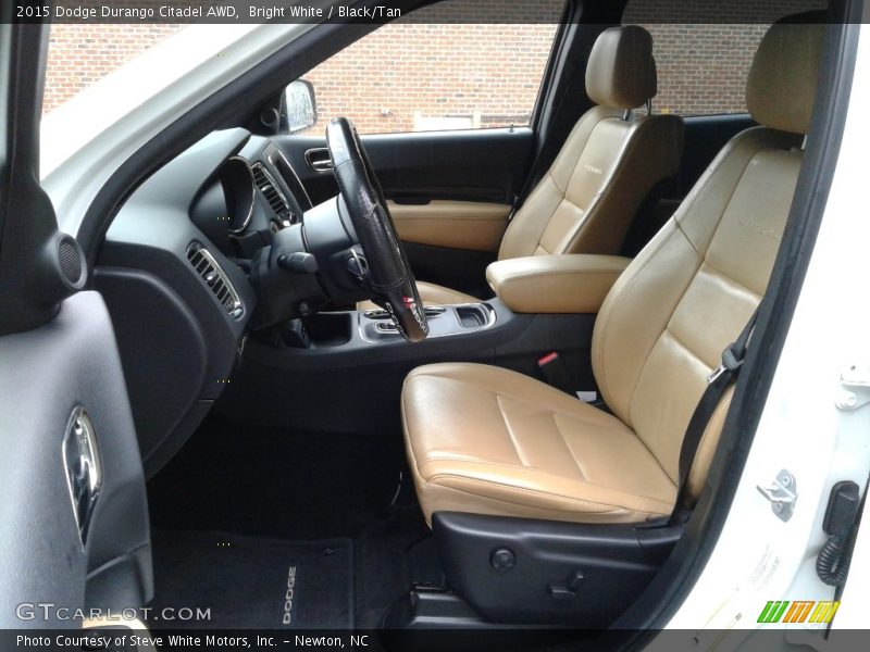 Bright White / Black/Tan 2015 Dodge Durango Citadel AWD