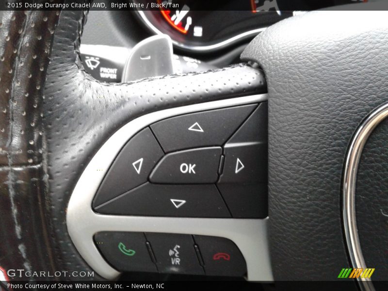Bright White / Black/Tan 2015 Dodge Durango Citadel AWD