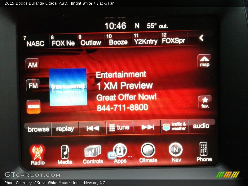 Bright White / Black/Tan 2015 Dodge Durango Citadel AWD