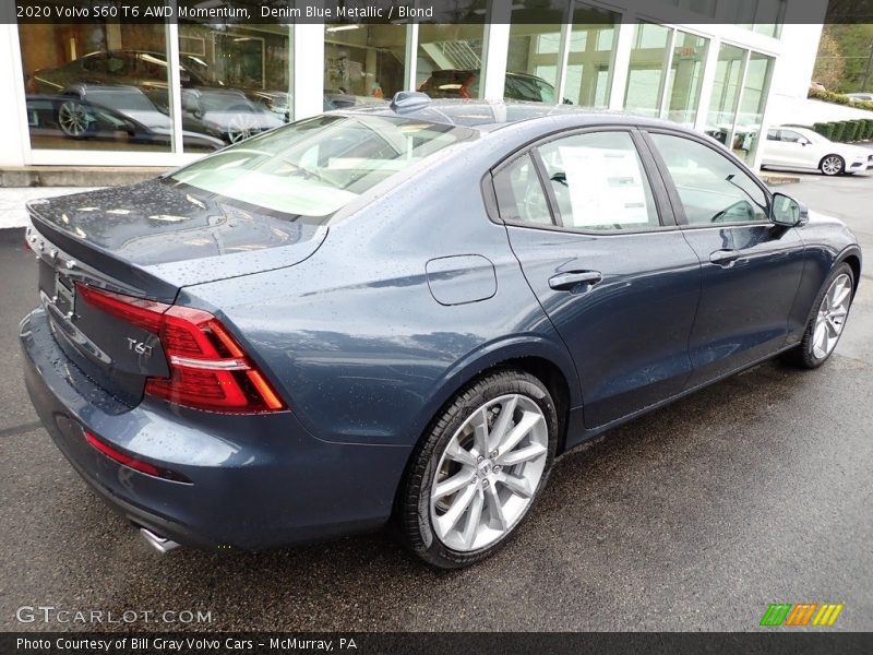 Denim Blue Metallic / Blond 2020 Volvo S60 T6 AWD Momentum