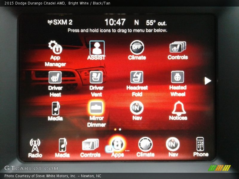 Bright White / Black/Tan 2015 Dodge Durango Citadel AWD