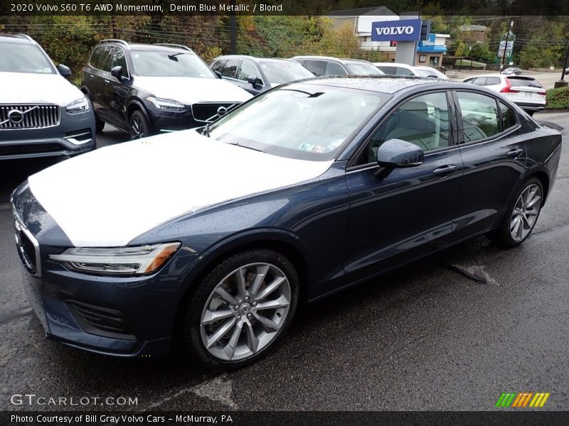Denim Blue Metallic / Blond 2020 Volvo S60 T6 AWD Momentum