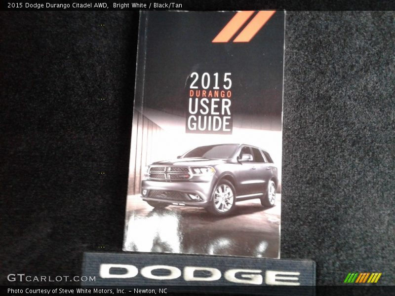 Bright White / Black/Tan 2015 Dodge Durango Citadel AWD
