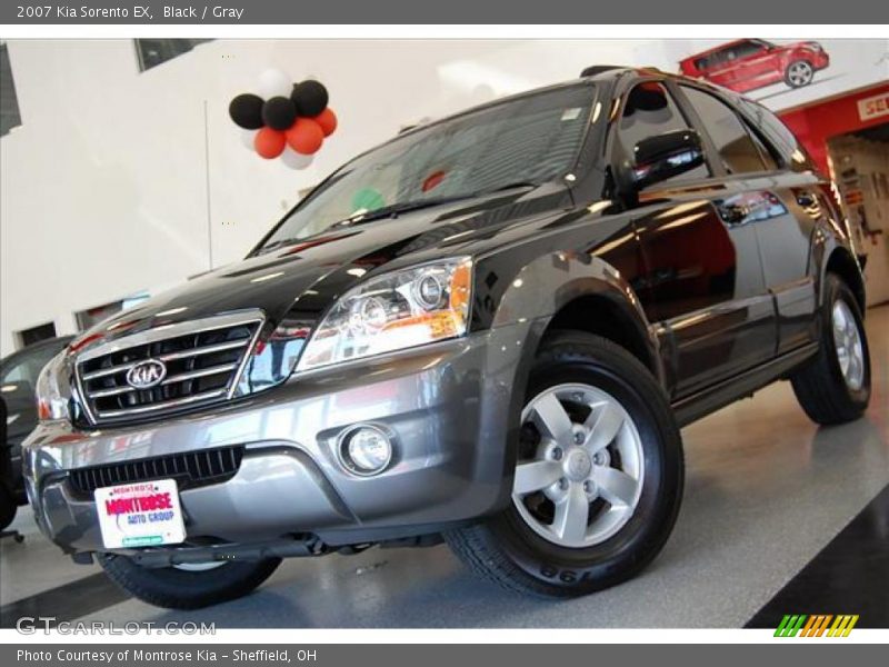 Black / Gray 2007 Kia Sorento EX