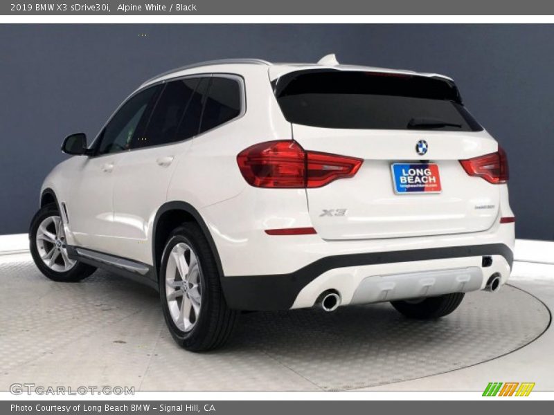 Alpine White / Black 2019 BMW X3 sDrive30i