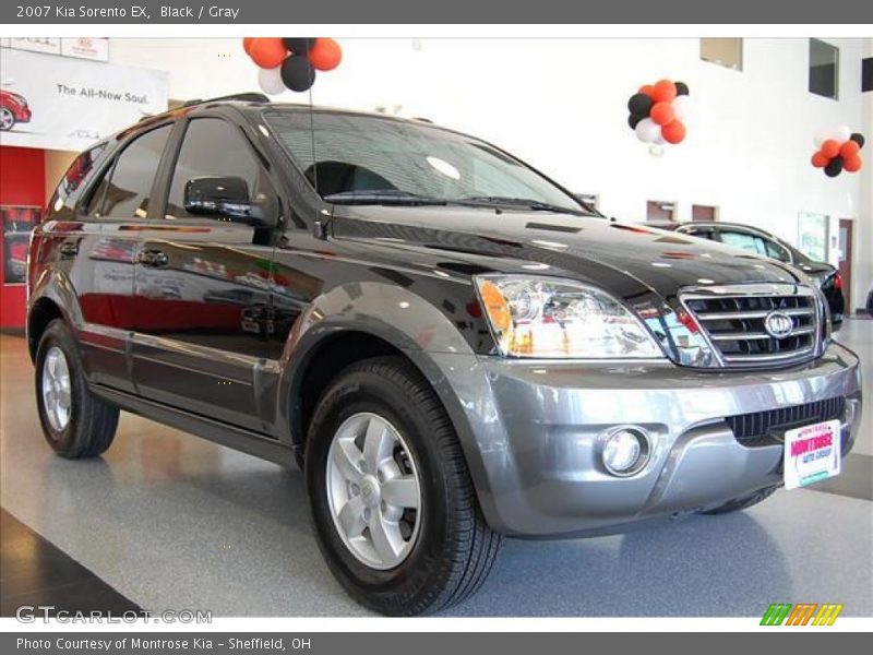 Black / Gray 2007 Kia Sorento EX