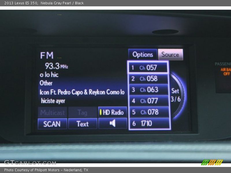 Nebula Gray Pearl / Black 2013 Lexus ES 350