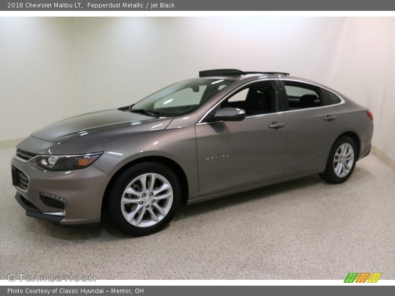 Pepperdust Metallic / Jet Black 2018 Chevrolet Malibu LT