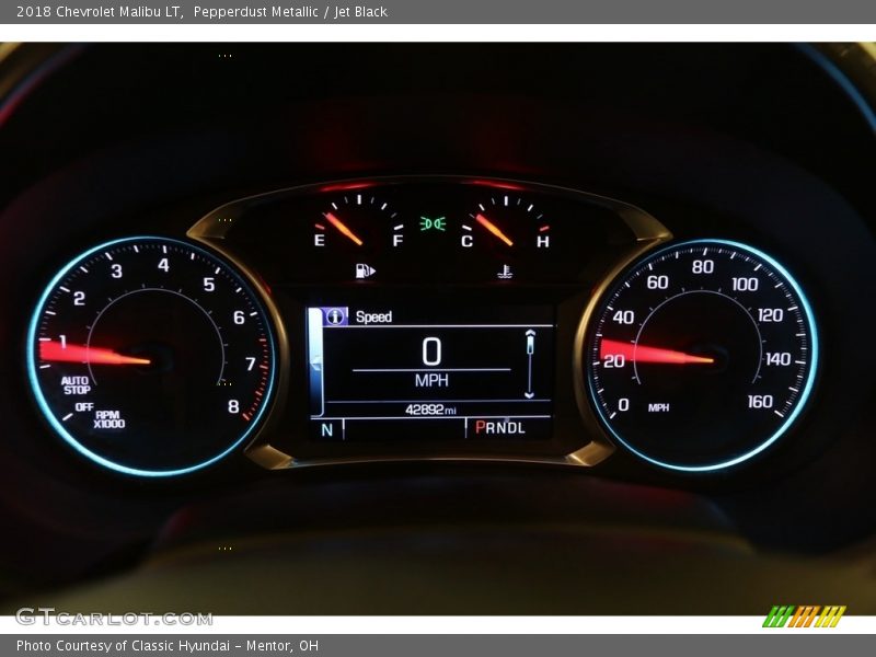 Pepperdust Metallic / Jet Black 2018 Chevrolet Malibu LT