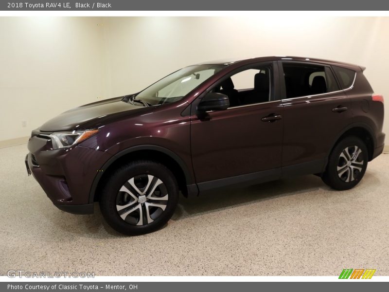 Black / Black 2018 Toyota RAV4 LE