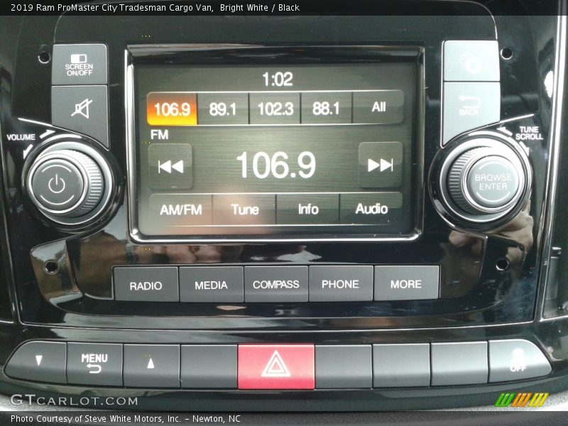 Bright White / Black 2019 Ram ProMaster City Tradesman Cargo Van