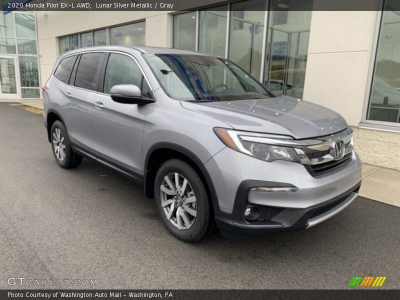 Lunar Silver Metallic / Gray 2020 Honda Pilot EX-L AWD